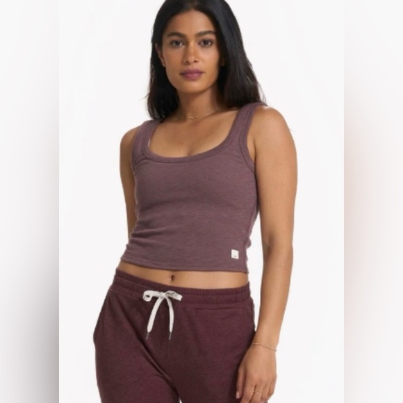 Vuori NWT Sunrise Crop Tank Top Chestnut Color Size XL - Picture 1 of 6